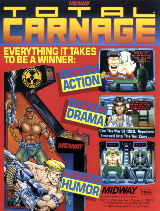 Total Carnage (rev LA1 03-10-92) Game Cover